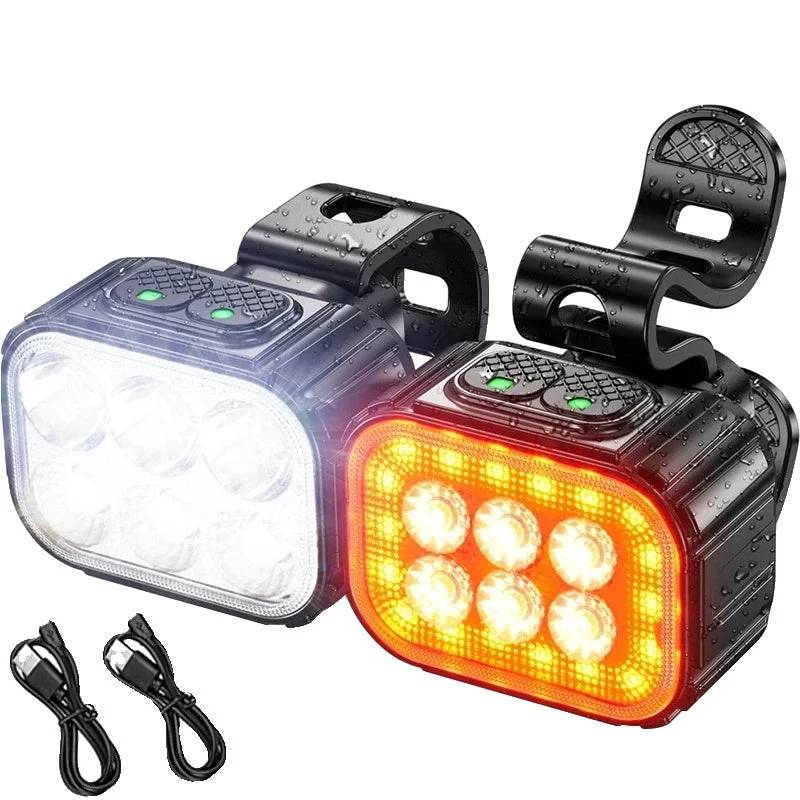 Wiederaufladbare Fahrradlichter Set - LED Front- & Rücklicht