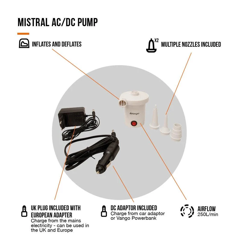 Vango Mistral AC/DC Camping Pump