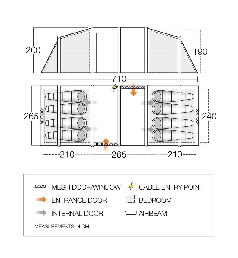 Vango Castlewood Air 800XL Tent & Footprint Package