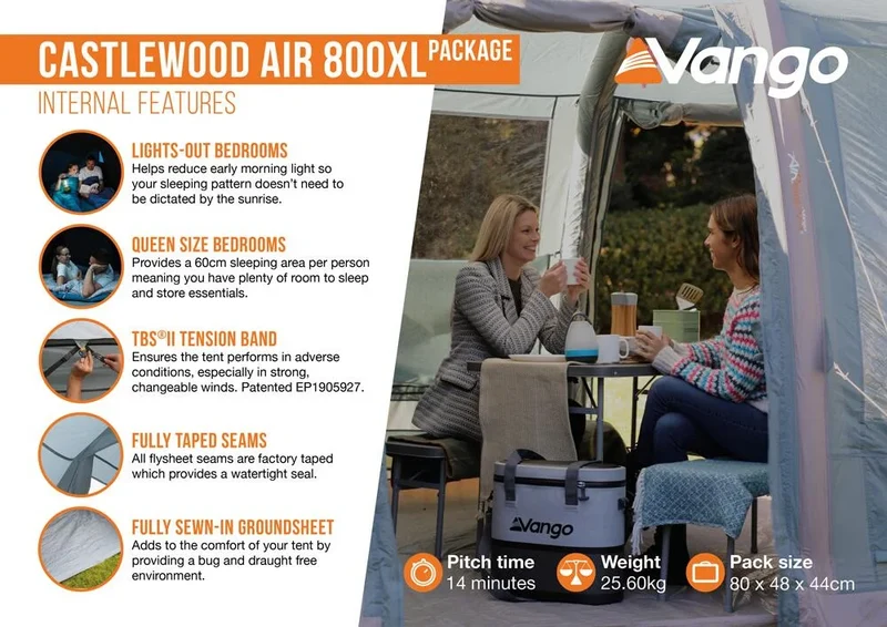 Vango Castlewood Air 800XL Tent & Footprint Package