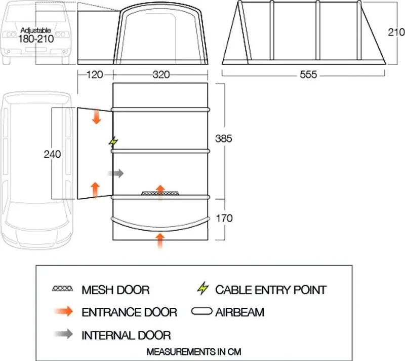 Vango Galli CC 2 Air Driveaway Awning 2025