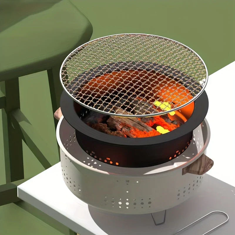Rauchfreier Holzkohlegrill - Kompakt & Tragbar - Für Unterwegs
