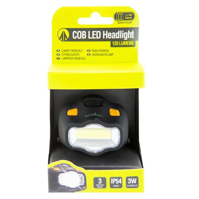 Summit 3 Watt COB LED Head Torch, Black