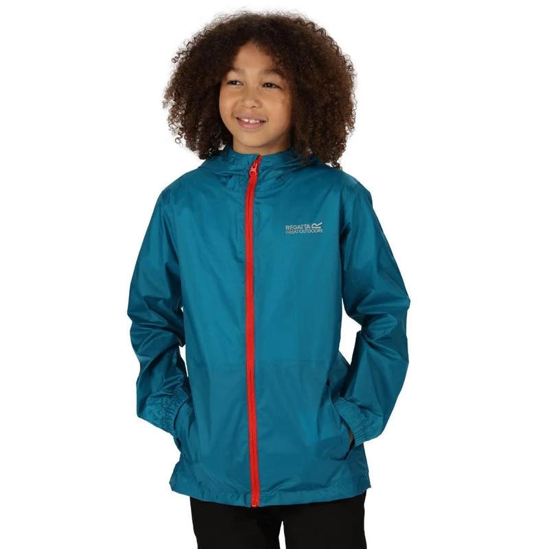 Regatta Kids Waterproof Packaway Pack It Jacket III - Teal