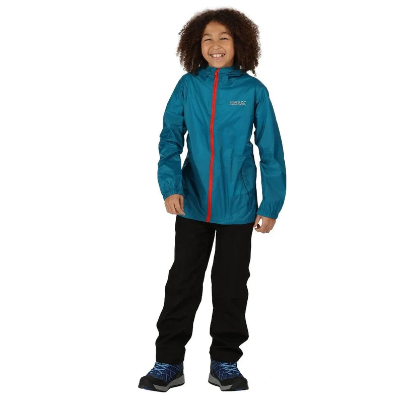 Regatta Kids Waterproof Packaway Pack It Jacket III - Teal