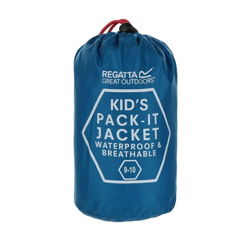 Regatta Kids Waterproof Packaway Pack It Jacket III - Teal