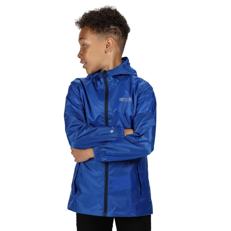 Regatta Kids Waterproof Packaway Pack It Jacket III - Nautical Blue