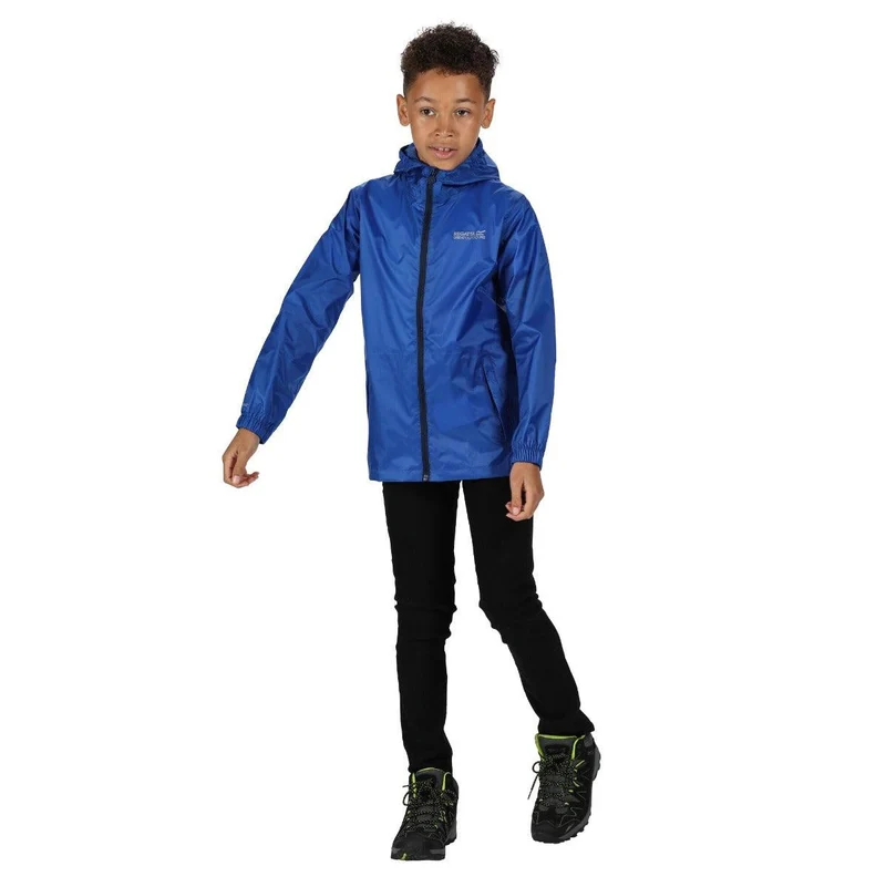 Regatta Kids Waterproof Packaway Pack It Jacket III - Nautical Blue