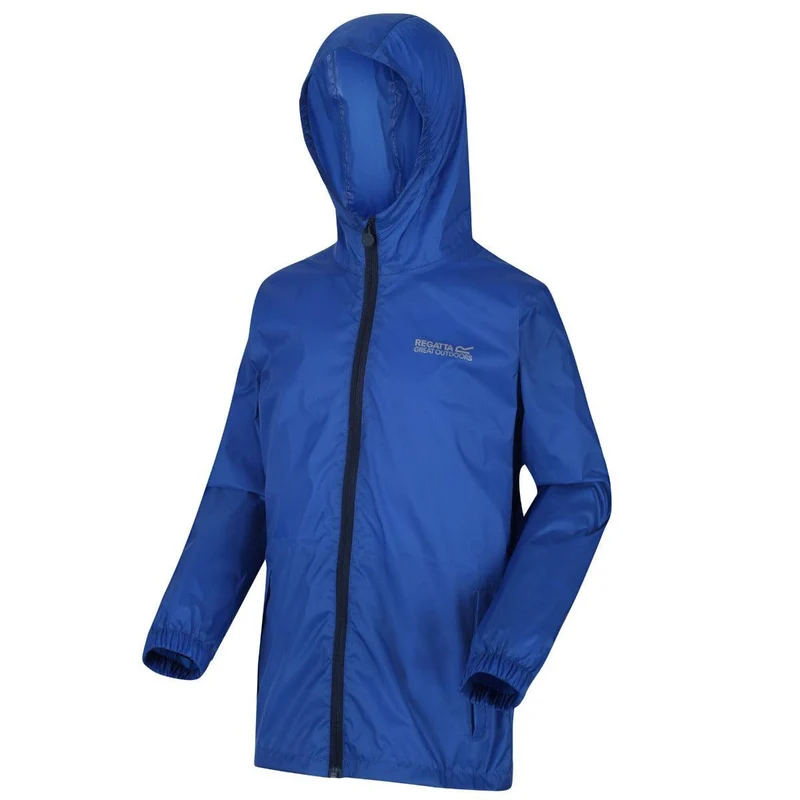 Regatta Kids Waterproof Packaway Pack It Jacket III - Nautical Blue