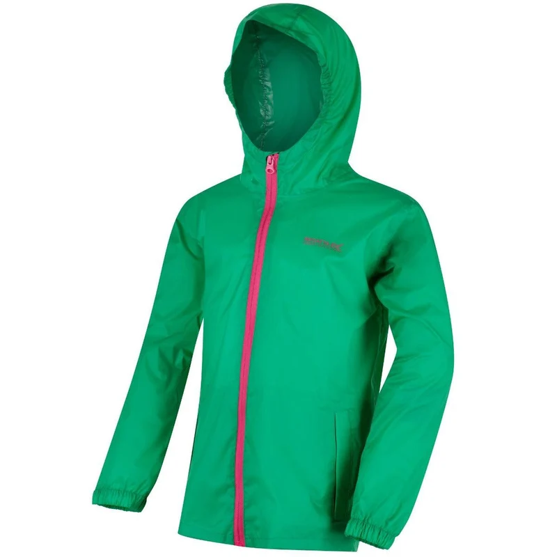 Regatta Kids Waterproof Packaway Pack It Jacket III - Island Green