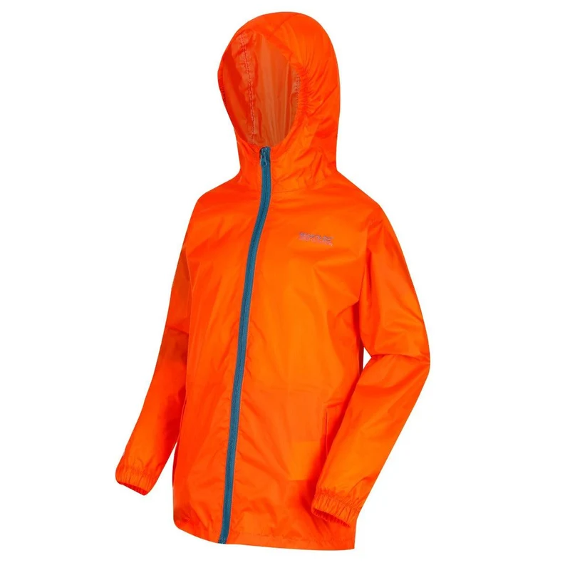 Regatta Kids Pack It Jacket III Waterproof Packaway - Blaze Orange