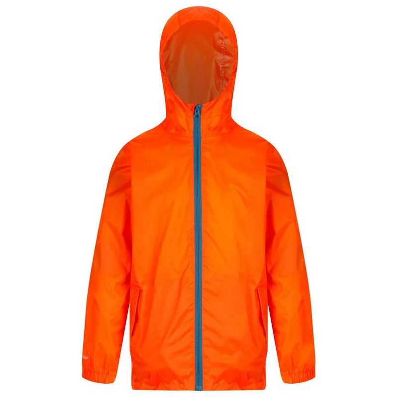 Regatta Kids Pack It Jacket III Waterproof Packaway - Blaze Orange