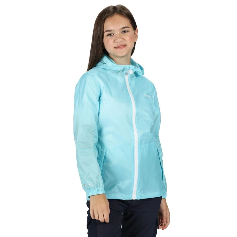 Regatta Kids Waterproof Packaway Pack It Jacket III - Aqua