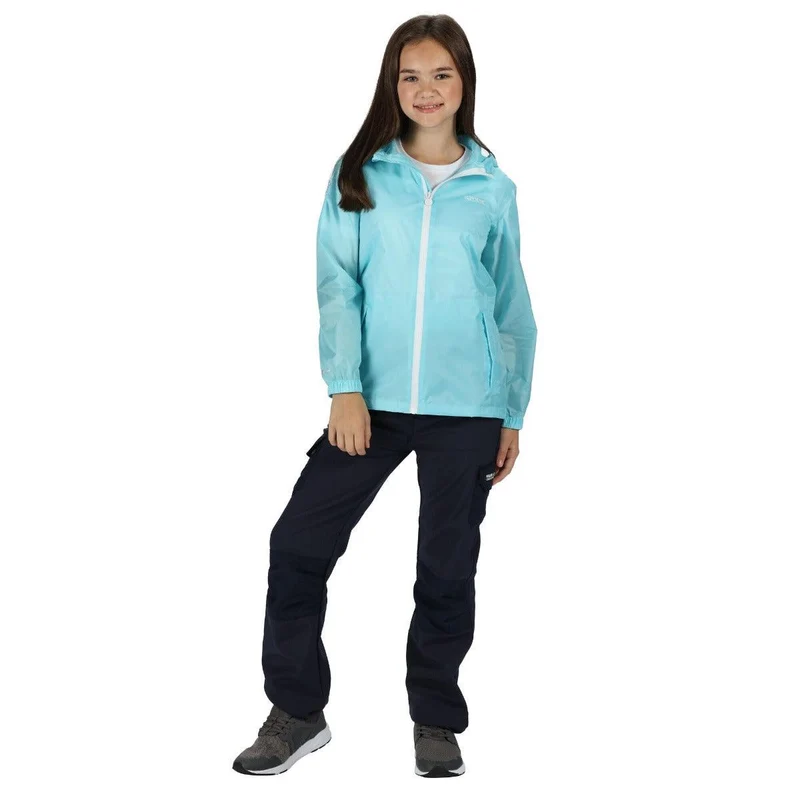 Regatta Kids Waterproof Packaway Pack It Jacket III - Aqua