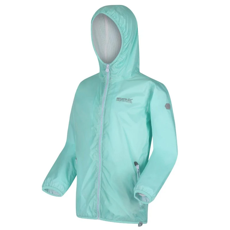 Regatta Kids Waterproof Packaway Pack It Jacket III - Aqua