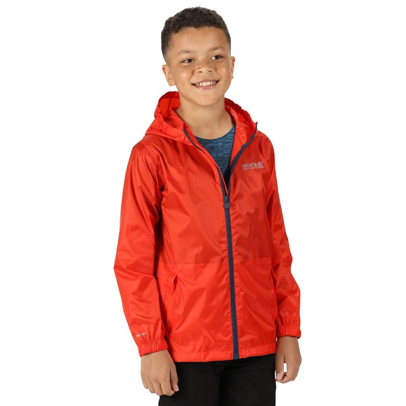 Regatta Kids Waterproof Packaway Pack It Jacket III - Amber Glow
