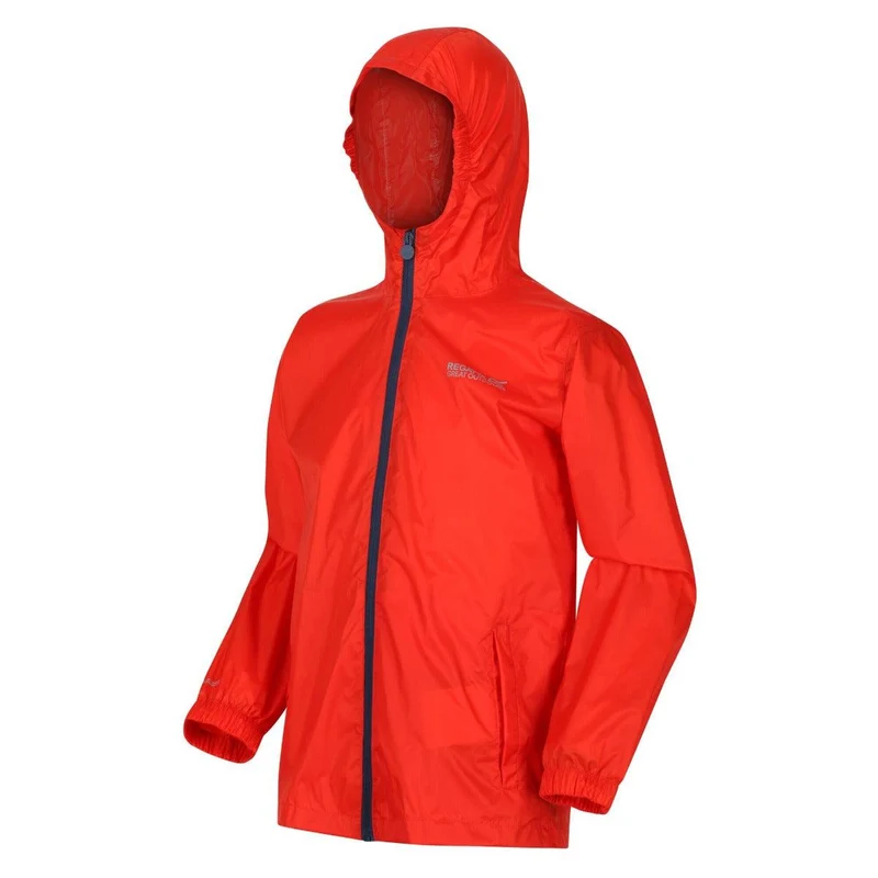 Regatta Kids Waterproof Packaway Pack It Jacket III - Amber Glow
