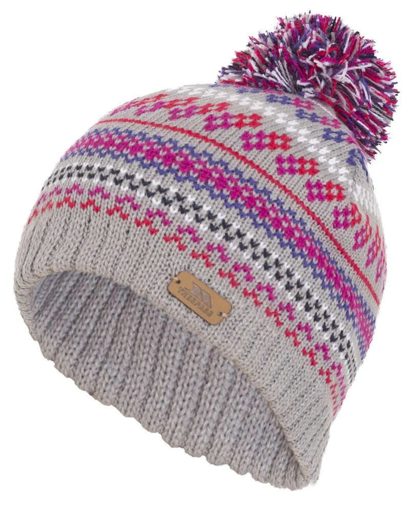 Trespass Garrity Bobble Hat - Platinum