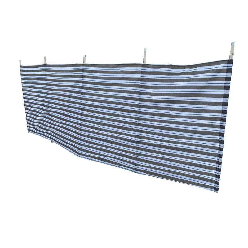Deluxe 345cm 5 Pole Windbreak with Awning Channel Fitting - Grey