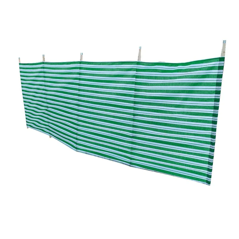 Deluxe 345cm 5 Pole Windbreak with Awning Channel Fitting - Green