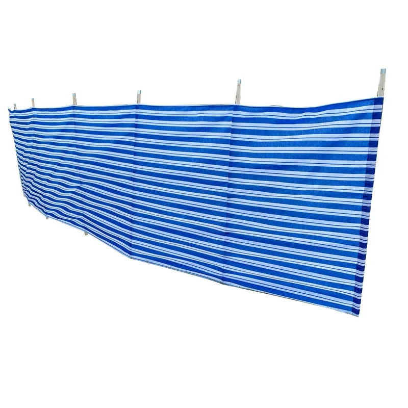 Deluxe 520cm 7 Pole Windbreak with Awning Channel Fitting - Blue