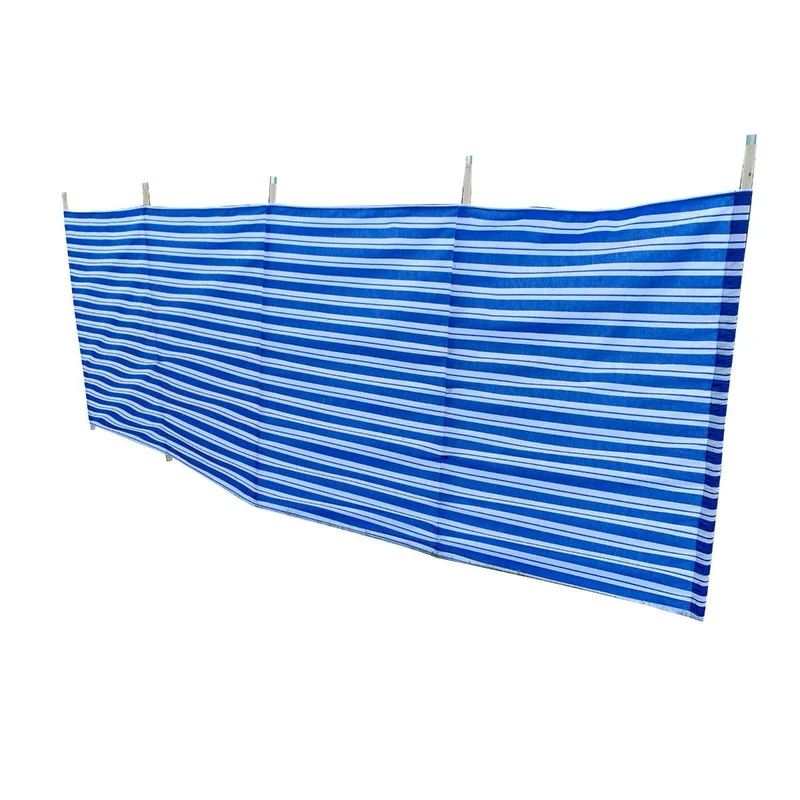 Deluxe 345cm 5 Pole Windbreak with Awning Channel Fitting - Blue