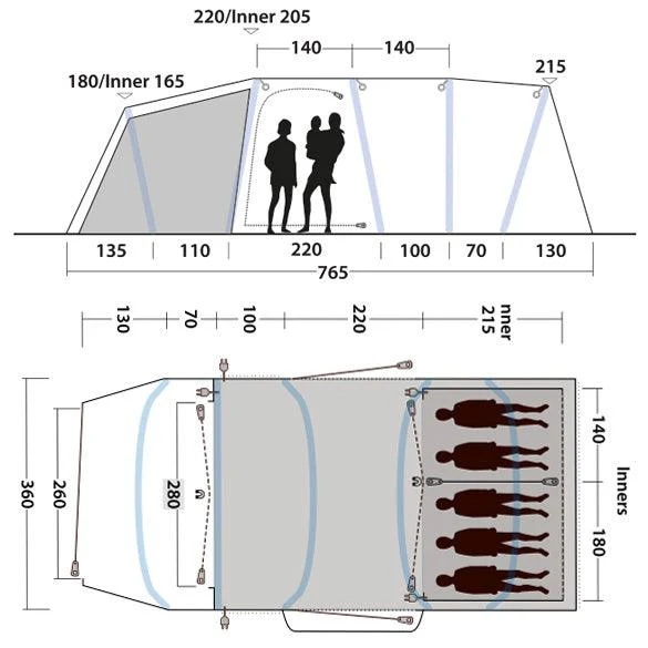 Outwell Jacksondale 5PA Air Tent