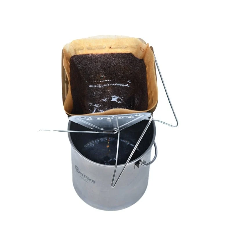 Outdoor Edelstahl Kaffeefilteraufsatz klappbar inklusive 40 Filtertüten