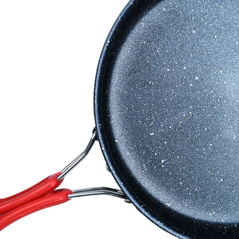 Outdoor Bratpfanne antihaftbeschichtet mit einklappbarem Griff + Göffel
