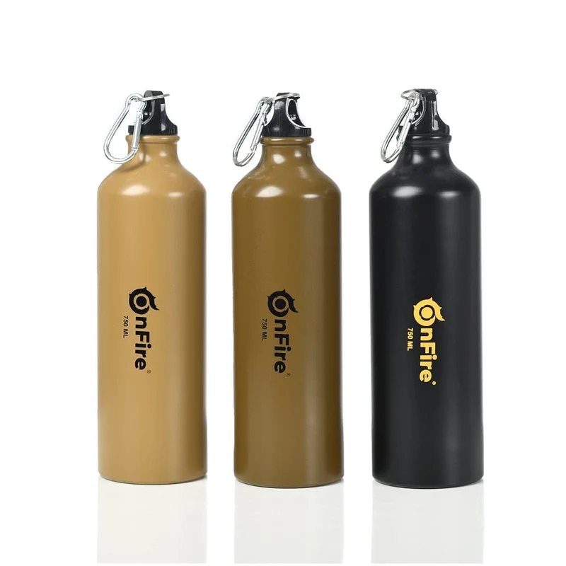 Ultraleichte Alu-Trinkflasche 750ml mit Karabinerhaken