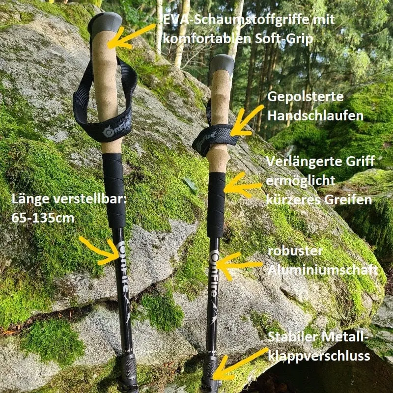 Teleskop Trekking-/Wanderstöcke für jedes Gelände und Jahreszeit