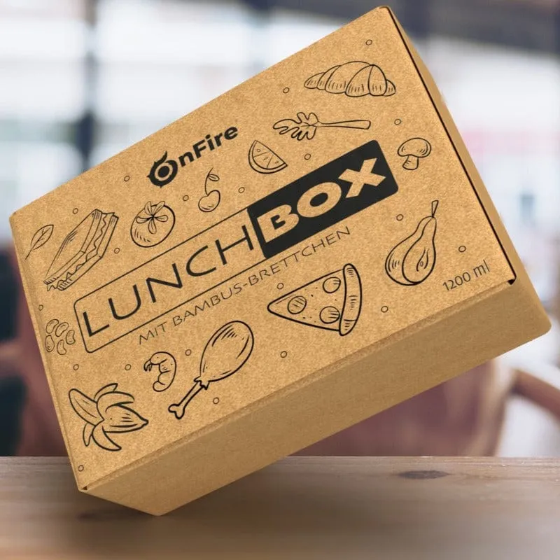 Lunchbox 1200ml inkl. Trennwand + Brettchen