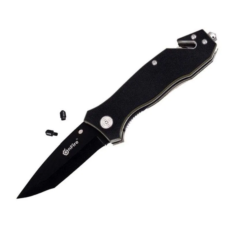 Rettungsmesser GREEN LINE mit gerader Klinge mit Holster