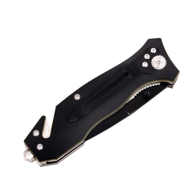 Rettungsmesser GREEN LINE mit gerader Klinge mit Holster