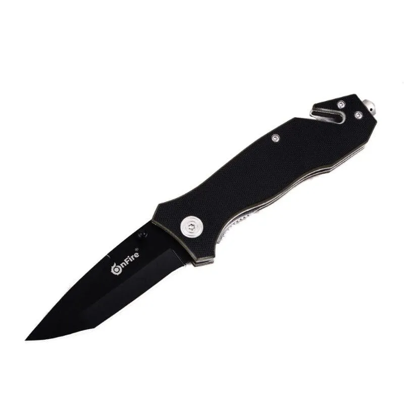 Rettungsmesser GREEN LINE mit gerader Klinge mit Holster
