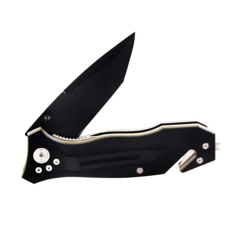 Rettungsmesser GREEN LINE mit gerader Klinge mit Holster