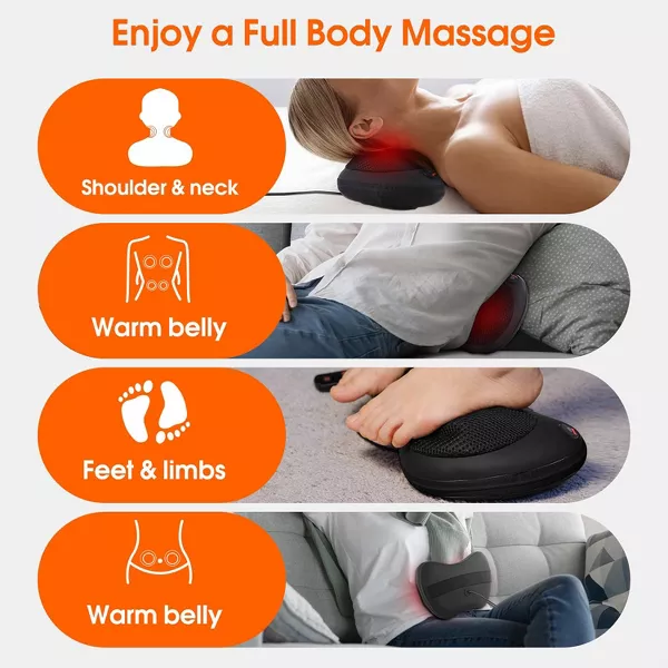 SUGIFT Shiatsu Heating Neck and Back Massager Pillow