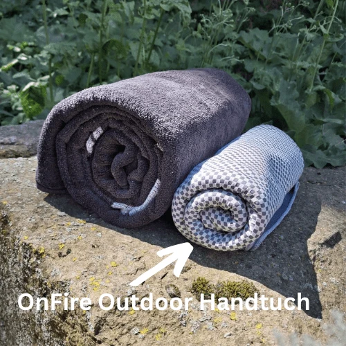 Mid Size Outdoor-Handtuch mit Bambus Aktivkohlefasern hellgrau 80x130 cm