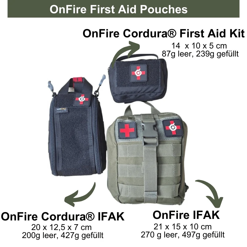 Gefüllte Tactical IFAK Erste Hilfe Pouch