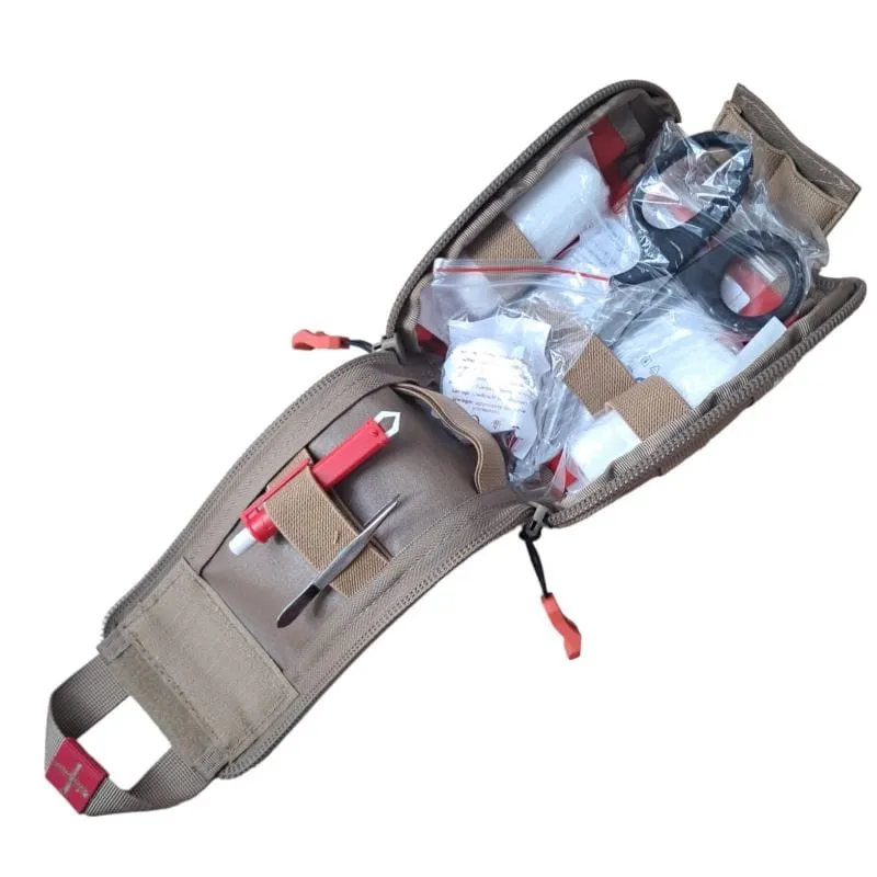 Gefüllter Cordura® Tactical IFAK plus 14 Verbandsmaterialien