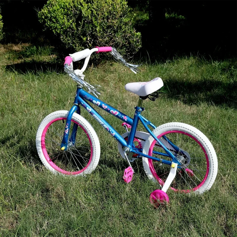 SUGIFT Kids Bike, 18" Wheels, Ages 4+, Training Wheels, Blue