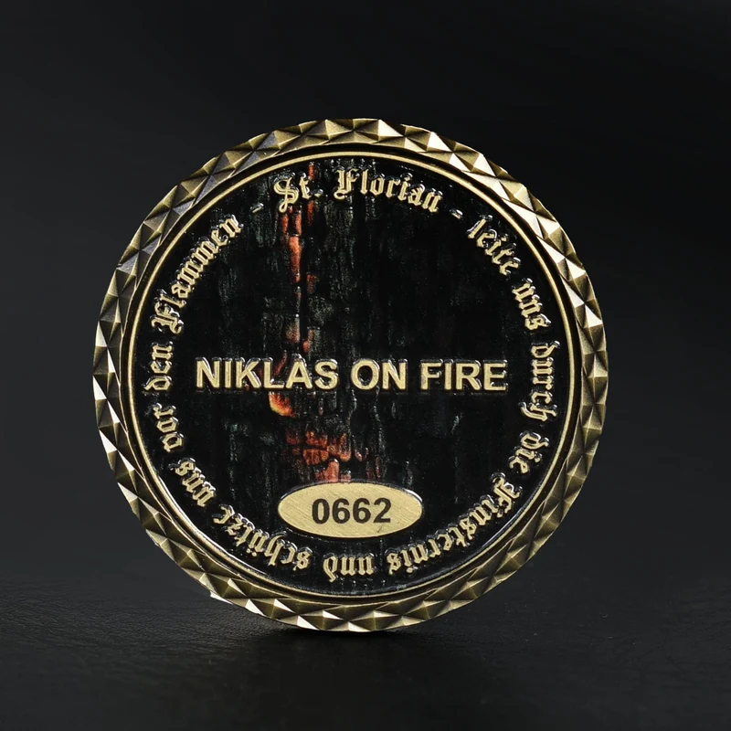 FireFighter Glücksbringer Coin NIKLAS ON FIRE Limited Edition