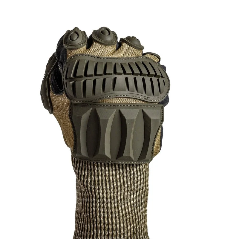 N5SP Olive Schnittschutz Handschuhe mit Handschuhhalter