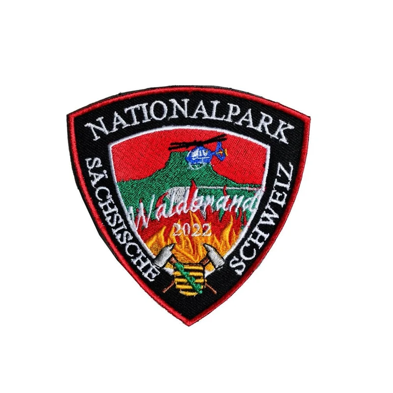 Waldbrand 2022 gesticktes Patch (10,5 x 10,5 cm)