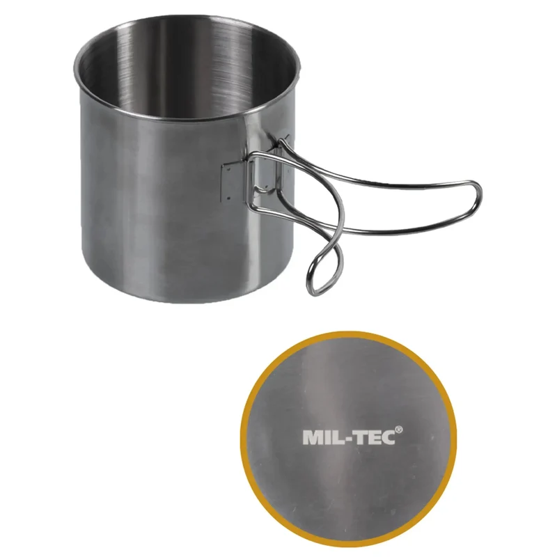 Trinkbecher Edelstahl Drahtgriffe 800 ml