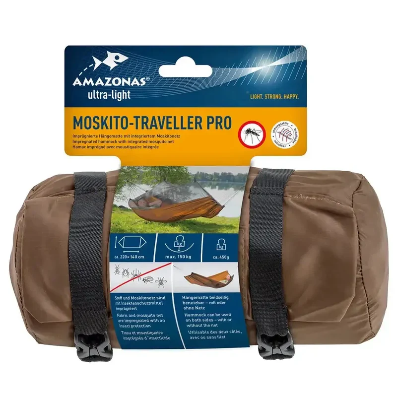 Hängematte Moskito Traveller Pro braun
