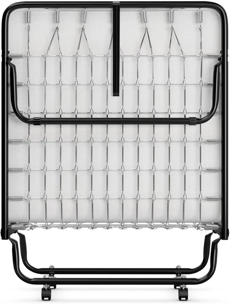 SUGIFT Deluxe Diplomat Folding Bed with Mattress for Adults, Twin Size, Portable Foldable Bed with Luxurious Memory Foam Mattress and Super Strong Frame