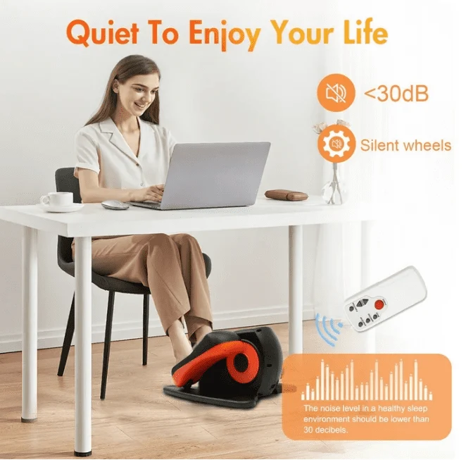 SUGIFT Under Desk Elliptical Machine, Leg Exerciser for Seniors Fuly Assembled with Remote Control