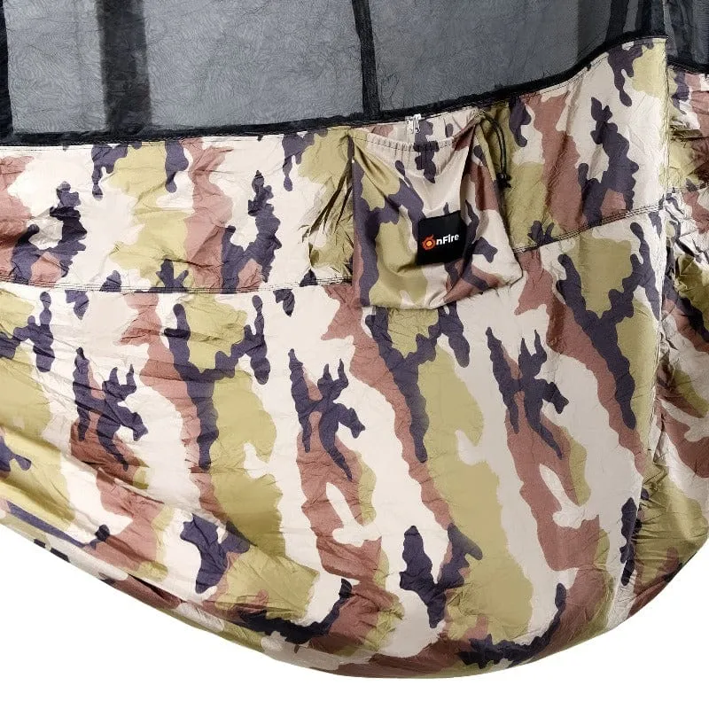 XXL Extra große Hängematte mit Moskitonetz im Camo-Look