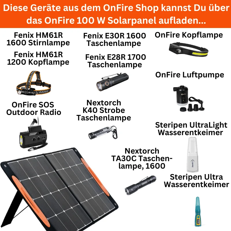 Faltbares & mobiles Solarpanel 100 Watt